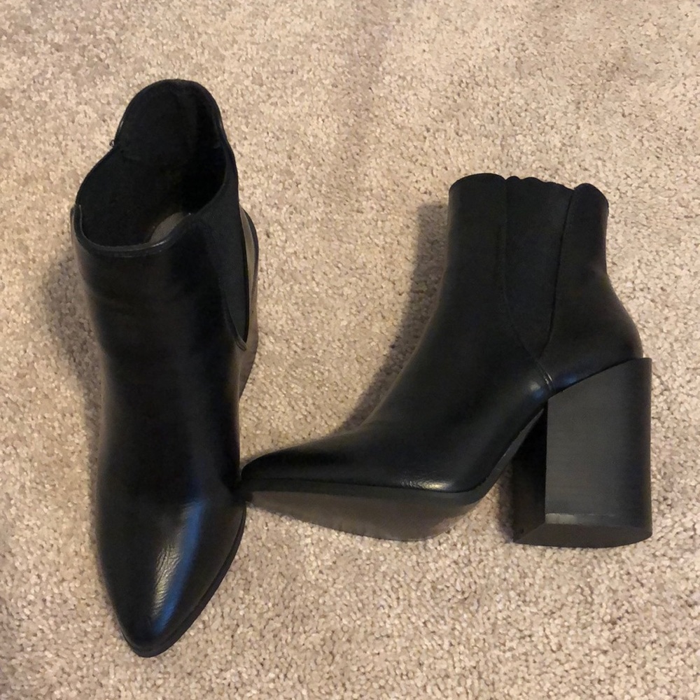 Nasty Gal- Black leather booties